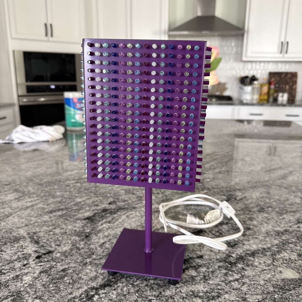 Vintage MCM Lite Brite Metal Table/Desk Lamp | Groovy Retro 70s 80s Works